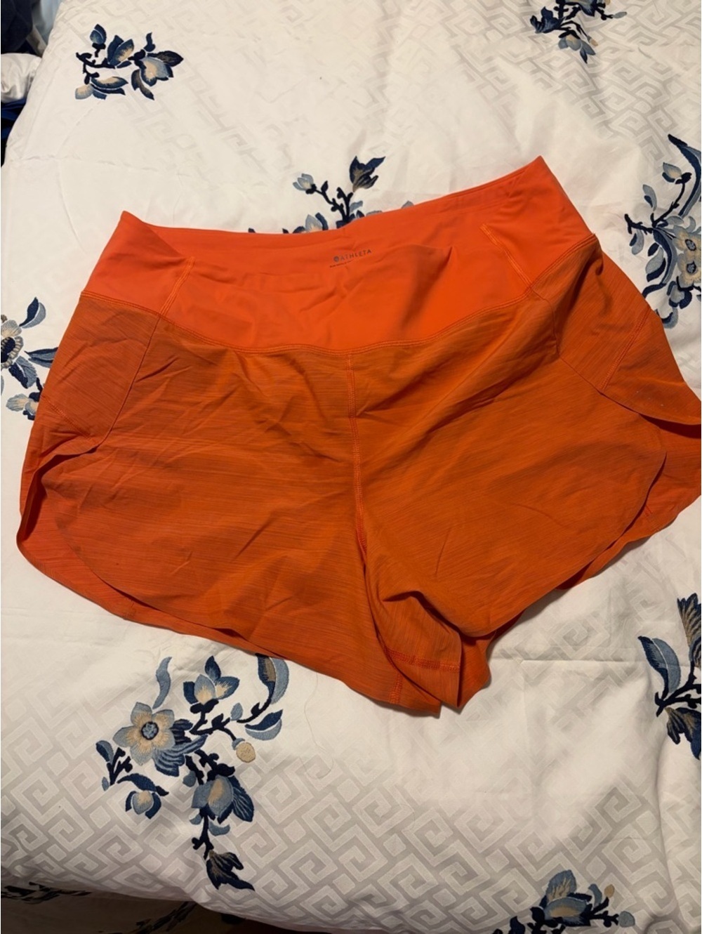 Orange Athleta Running Shorts 1X